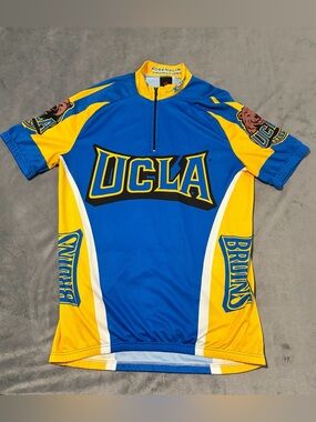 UCLA Bruins Cycling Jersey Mens Medium Blue Adrenaline Promotions Biking